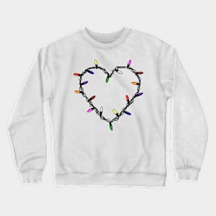 Christmas Lights Heart Crewneck Sweatshirt